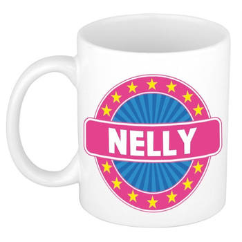 Voornaam Nelly koffie/thee mok of beker - Naam mokken