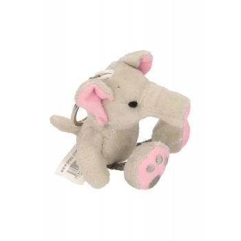 Sleutelhangers olifant knuffelbeestje 10 cm - Knuffel sleutelhangers