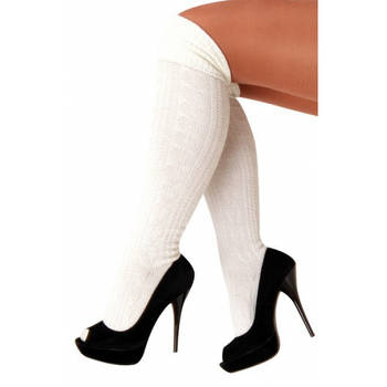 Oktoberfest - Oktoberfest - witte tiroler kousen / sokken voor dames