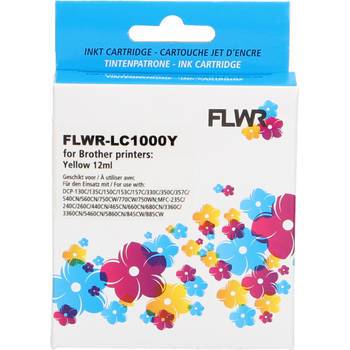 FLWR Brother LC-970Y / LC-1000Y geel cartridge