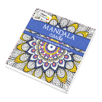 Craft kleurboek Sensations mandala cards blauw