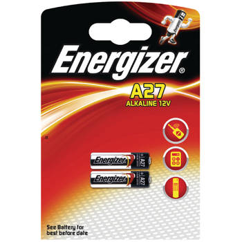 Energizer batterijen A27 Alkaline 12V 2 stuks