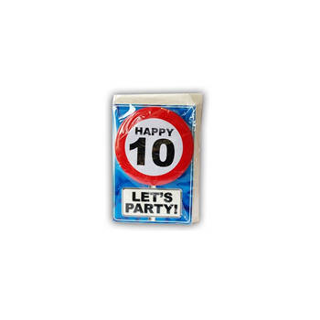 Happy Birthday kaart met button 10 jaar - Verjaardagskaarten