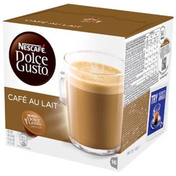 Nescafe Dolce Gusto koffiecups, Cafe au lait, pak van 16 stuks