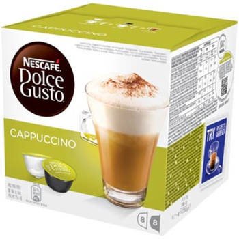 Nescafe Dolce Gusto koffiecups, Cappucino, pak van 16 stuks