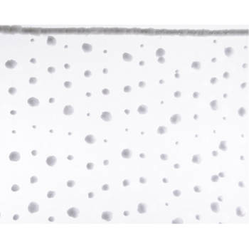 Decoris sneeuwballen gordijn met druppels - wit - 90 x 200 cm - Decoratiesneeuw