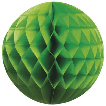 3 groene papieren kerstballen 10 cm - Feestdecoratievoorwerp
