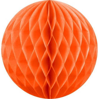 Kerstboomversiering 1x oranje kerstballen van papier 10 cm - Kerstbal