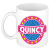 Voornaam Quincy koffie/thee mok of beker - Naam mokken