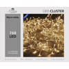 Anna's Collection - Cluster lights 768 lampjes 4,5m LED warm wit 4m aanloopsnoer transparant bibui Transformator Clus...