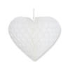 Bruiloft decoratie hart wit 28 x 32 cm - Hangdecoratie