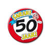 Sarah 50e verjaardag button XXL - Fopartikelen