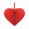 Rood decoratie hart 15 cm - Feestdecoratievoorwerp