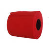 1x WC-papier toiletrol rood 140 vellen - Feestdecoratievoorwerp