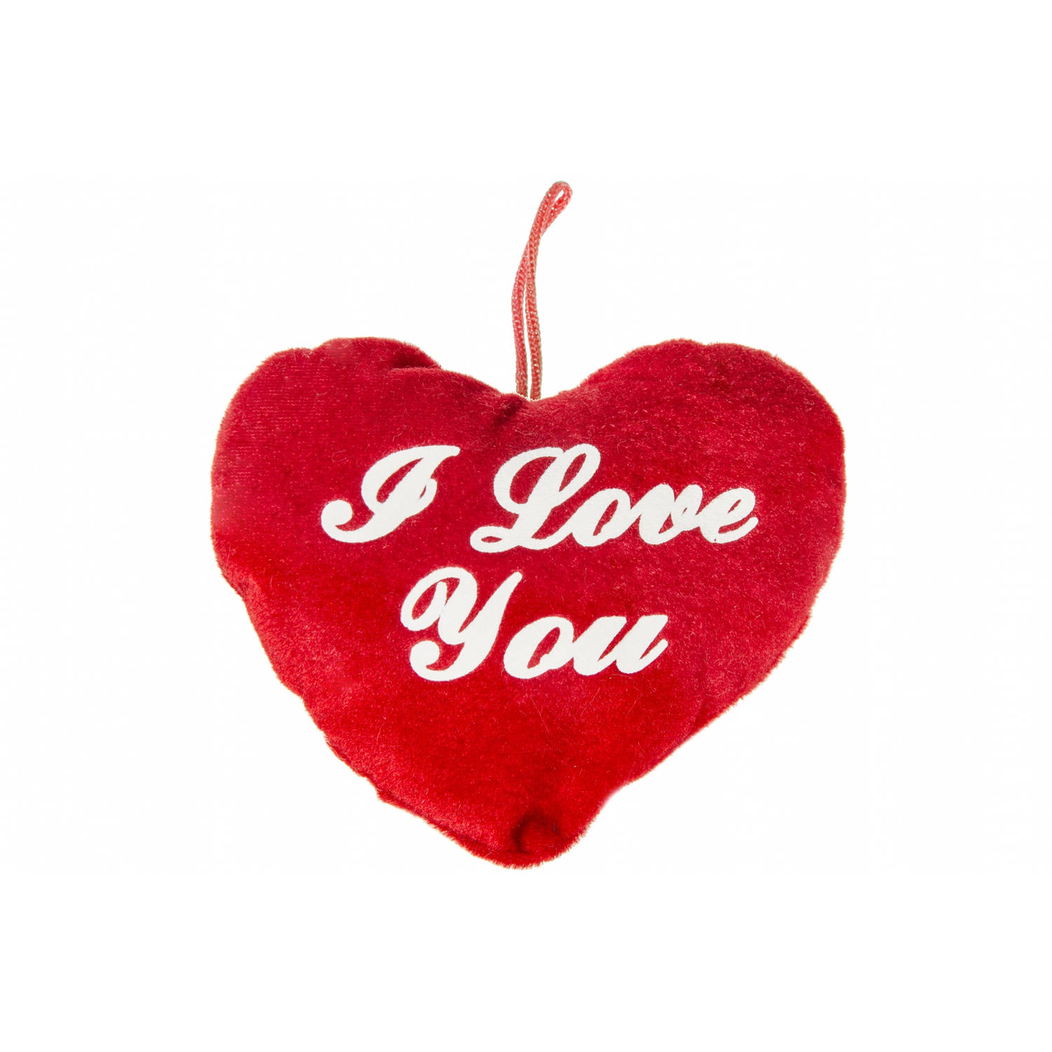 LG Imports knuffel hart I love you 14 cm rood