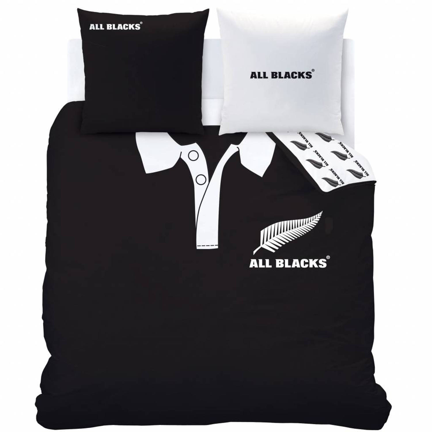 All Blacks Polo - Dekbedovertrek - Lits Jumeaux - 240 X 220 Cm - Zwart