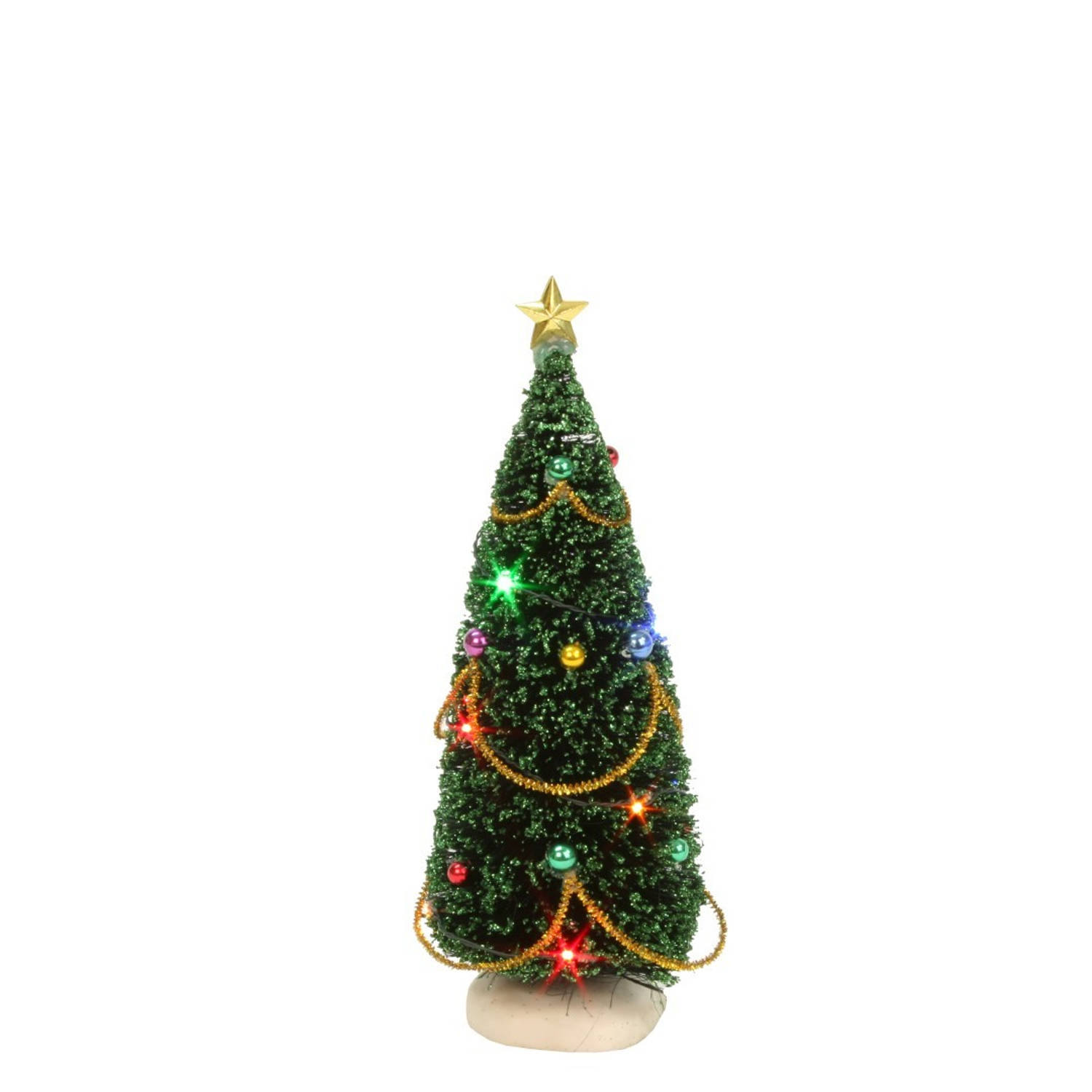 Kerstboom met verlichting 15 cm hoog