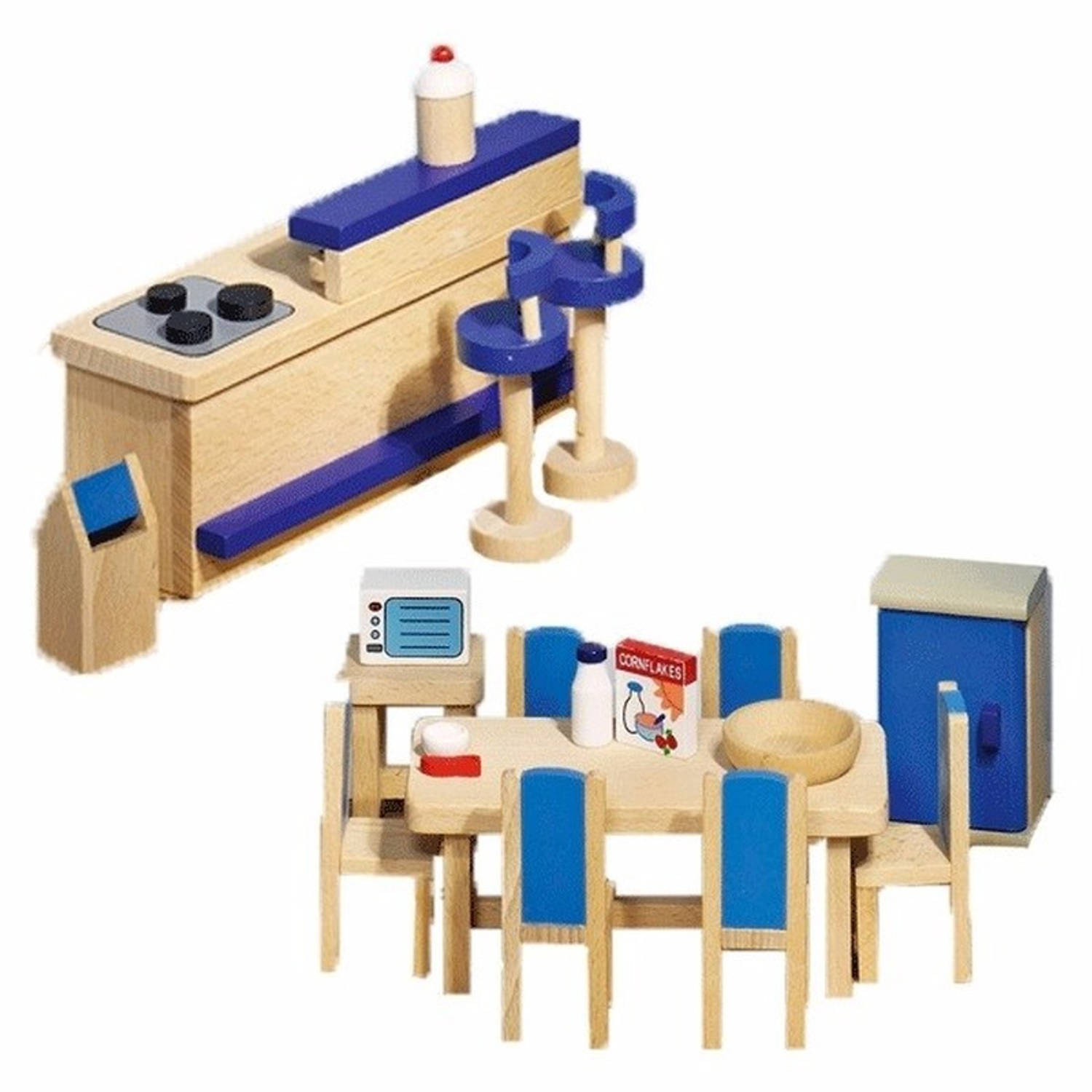 Goki keuken (30-delige set) hout meerkleurig, Base Toys