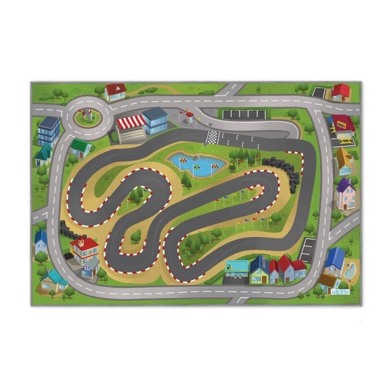 House of Kids Speelkleed city racing Speed Way 100 x 150 cm