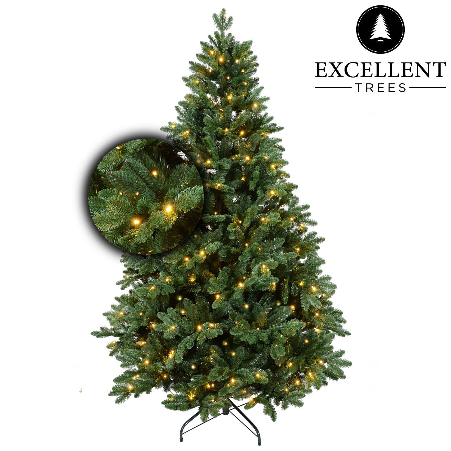 Kerstboom Excellent Trees® LED Mantorp 180 cm met verlichting Luxe uitvoering 280 Lampjes