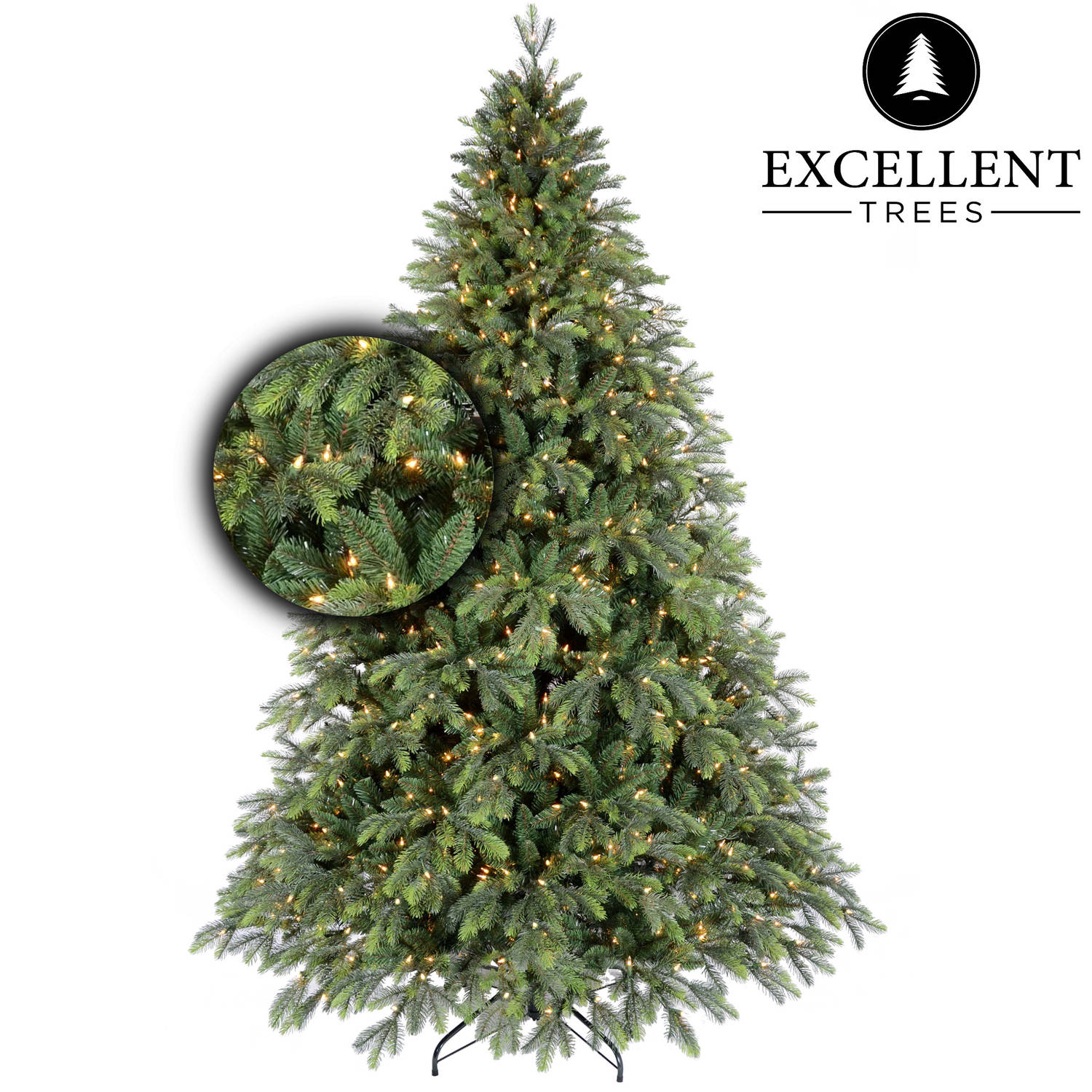 Kerstboom Excellent Trees® LED Kalmar 210 cm met verlichting Luxe uitvoering 450 Lampjes
