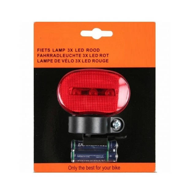 Fietsverlichting LED achterlicht - inclusief batterijen - fietslampje