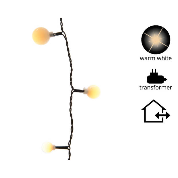 LED cherry lights 3 maten buit/9m-120L/zwart/warm wit