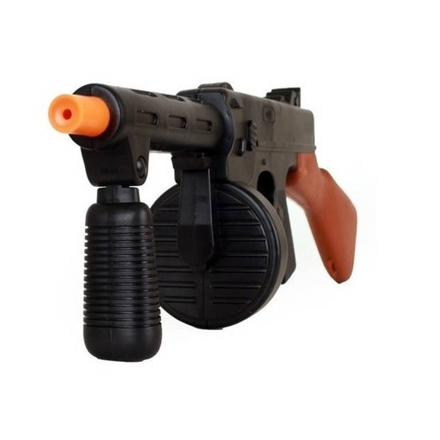 Speelgoed machine geweer Tommy gun met geluid 50 cm - Verkleedattributen