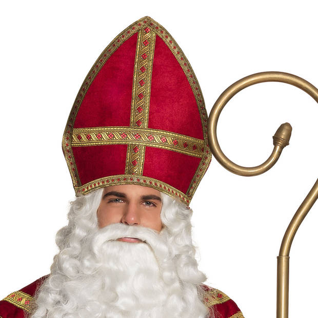 Boland Sinterklaas mijter 35 cm rood