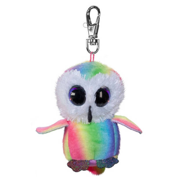 Lumo Stars sleutelhanger Lumo Owl Stripe met clip multicolor 8,5 cm