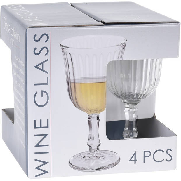 Wijn glazen 4x stuks voor witte of rode wijn - Wijnglazen
