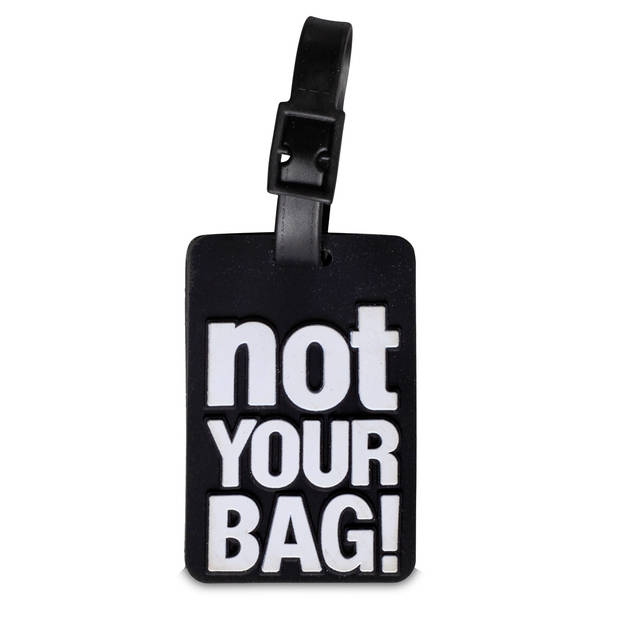 Fabrizio kofferlabels NOT YOUR BAG! 7,5 x 5 cm zwart 2 stuks