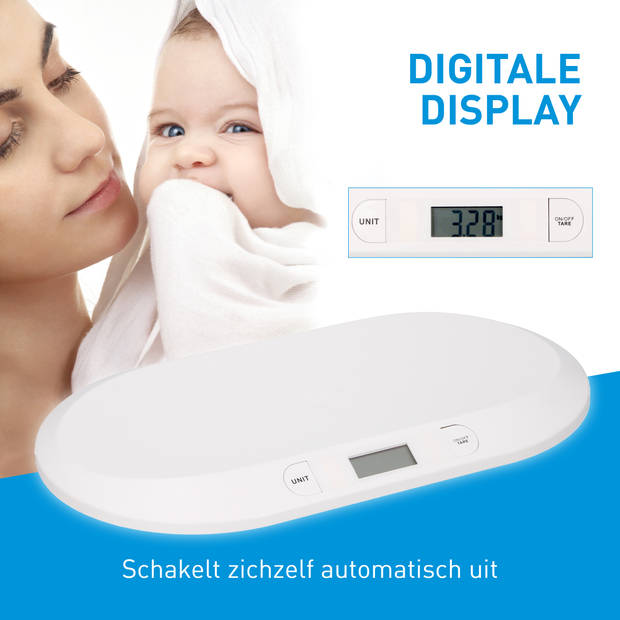 Grundig Babyweegschaal - Digitaal - 10 GR Nauwkeurig - Max. 20 KG - Tare-Functie - Wit