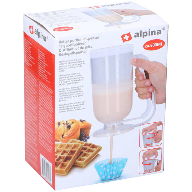 alpina Beslagdispenser - Voor Nauwkeurige Beslag Dosering - 900ML - 10 x 20 CM