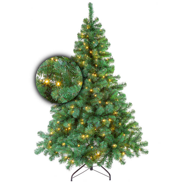 Kerstboom Excellent Trees® LED Stavanger Green 150 cm met verlichting - Luxe uitvoering - 250 Lampjes