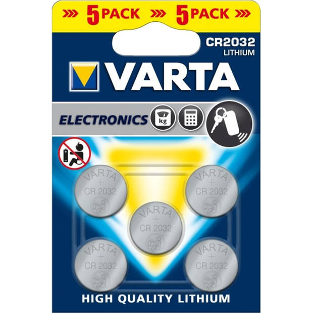 Varta Lithium CR2032 blister 5 5 pakjes (25stuks)