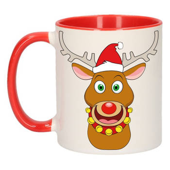 Kerst mok / beker Rudolph - 300 ml - keramiek - koffiebeker
