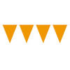 1x Mini vlaggetjeslijn slingers oranje 300 cm - Vlaggenlijnen