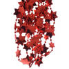 2x Rode kerstboom sterren kralenketting 270 cm - Kerstslingers