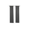 Larson - Luxe geweven blackout gordijn - met ringen - 3m x 2.5m - Donkergrijs