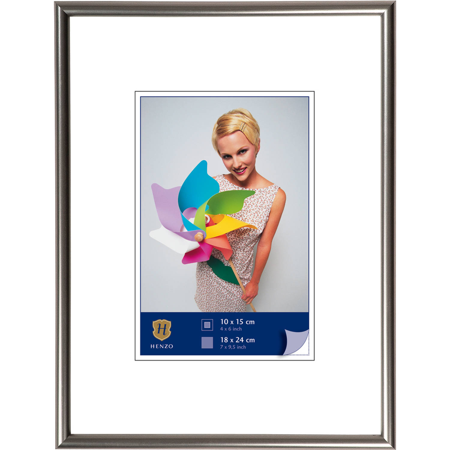 gastvrouw Metropolitan onderwerpen Henzo fotolijst Napoli - 50x70 cm Staal | Blokker