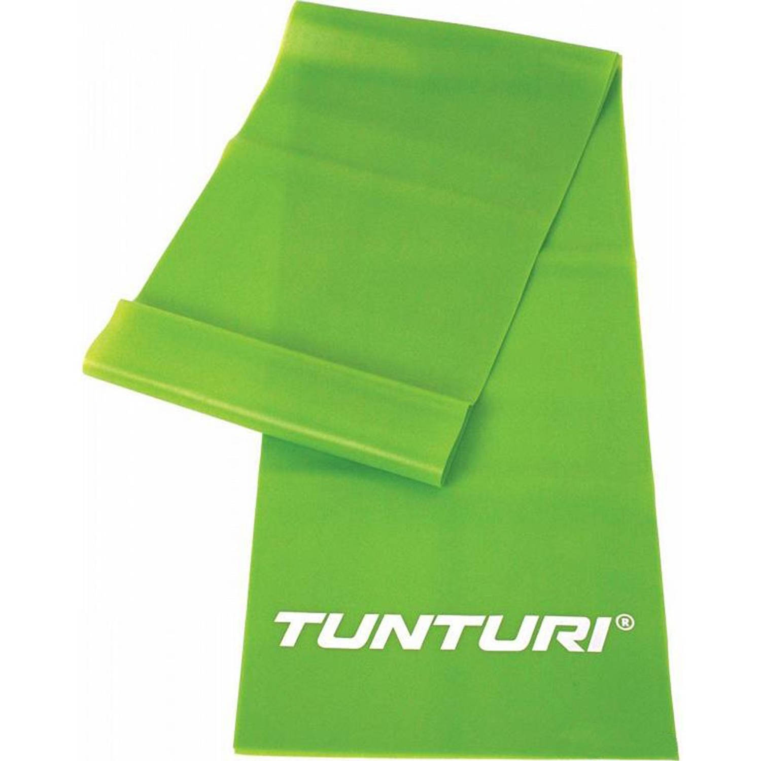 Tunturi Weerstandsband - Medium Weerstand - Fitness elastiek - Groen - Incl. gratis fitness app