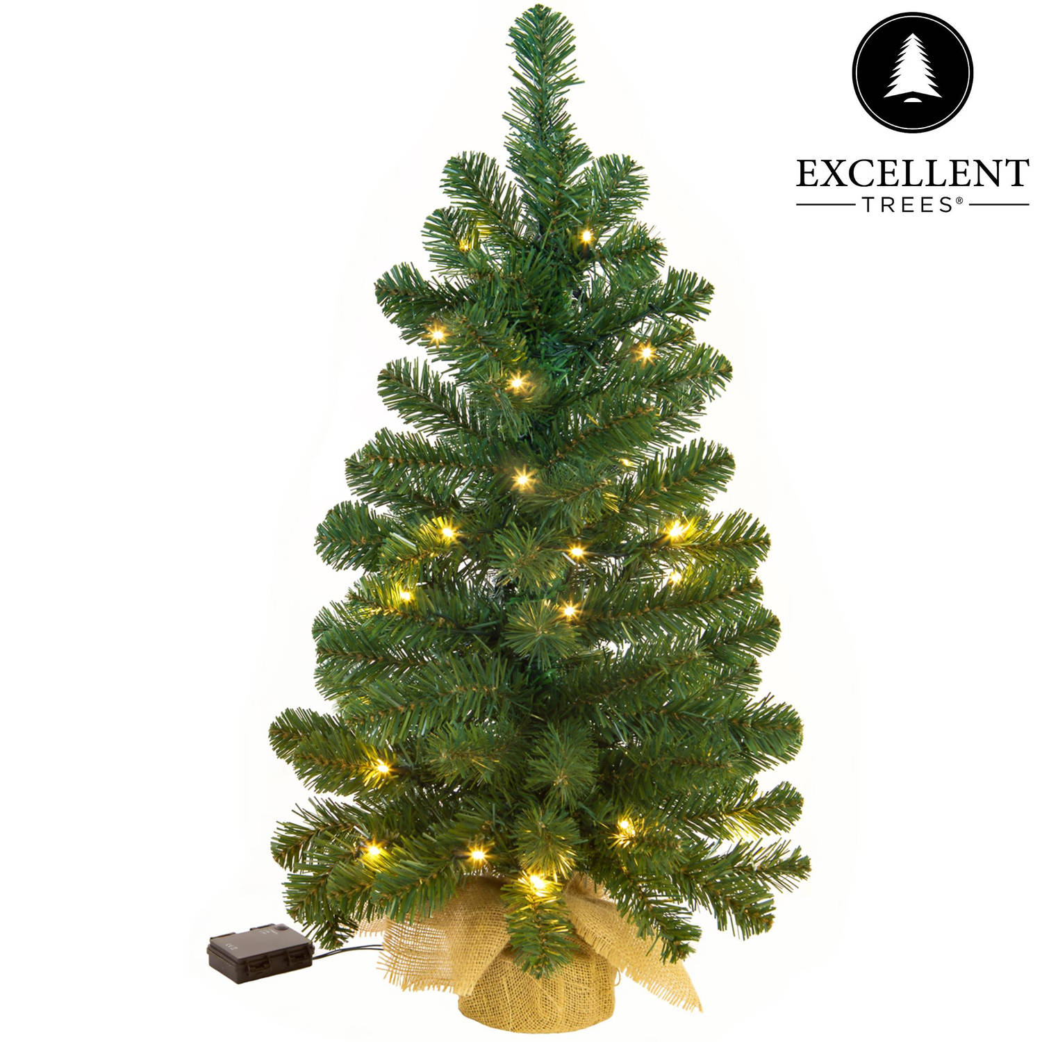Kerstboom Verlicht Excellent TreesÂ® LED Jarbo Green 75 cm 55 lights