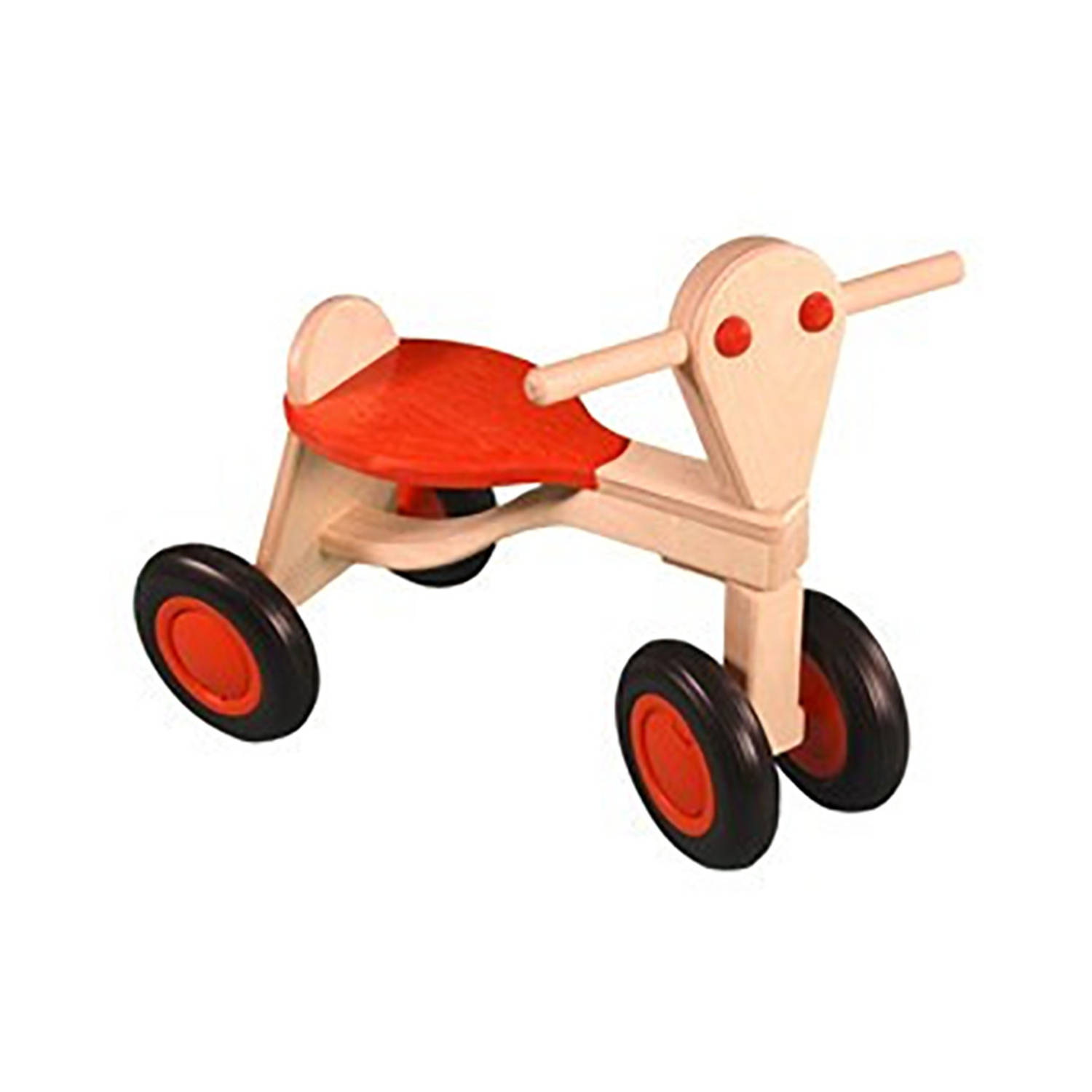 Van Dijk Toys houten loopfiets Oranje berken