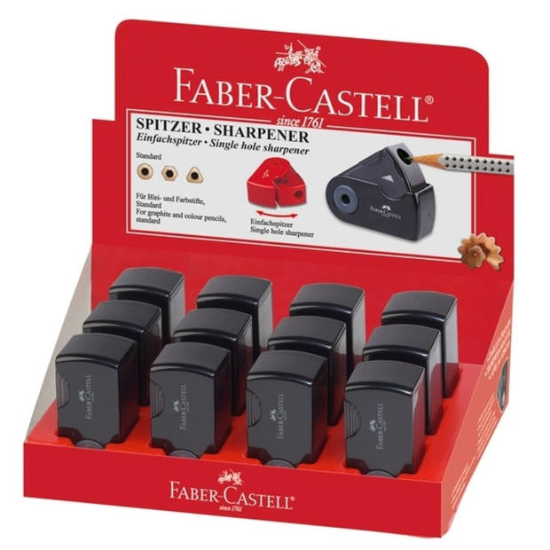 puntenslijper Faber-Castell "Sleeve" Mini enkel zwart