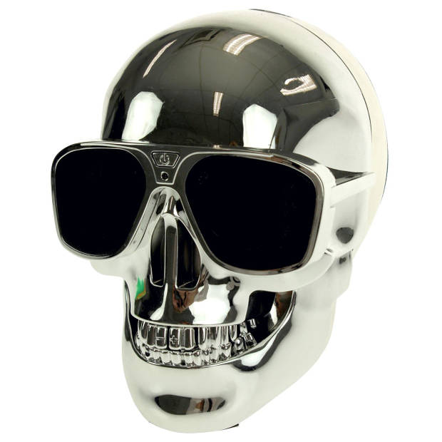 United Entertainment Skull Draadloze Bluetooth Speaker - Zilver