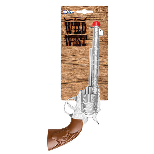 2x stuks verkleed speelgoed Cowboy accessoires pistool/revolver 30 cm - Verkleedattributen