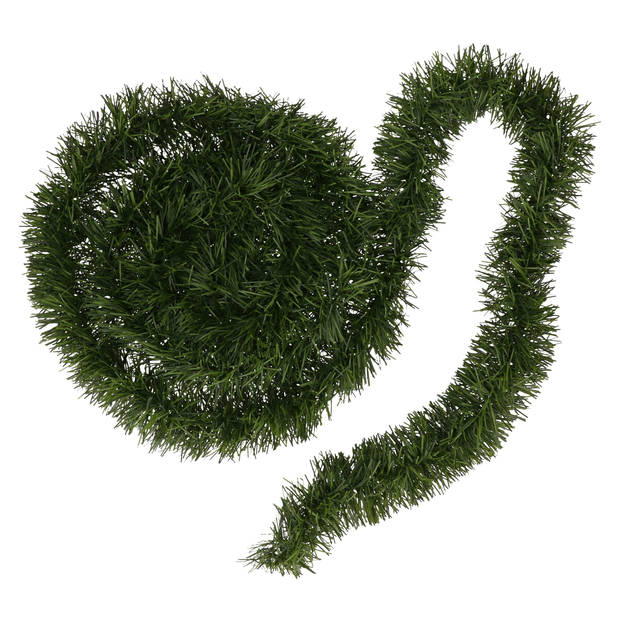 3x Kerstversiering Dennen slinger groen 270 cm - Guirlandes