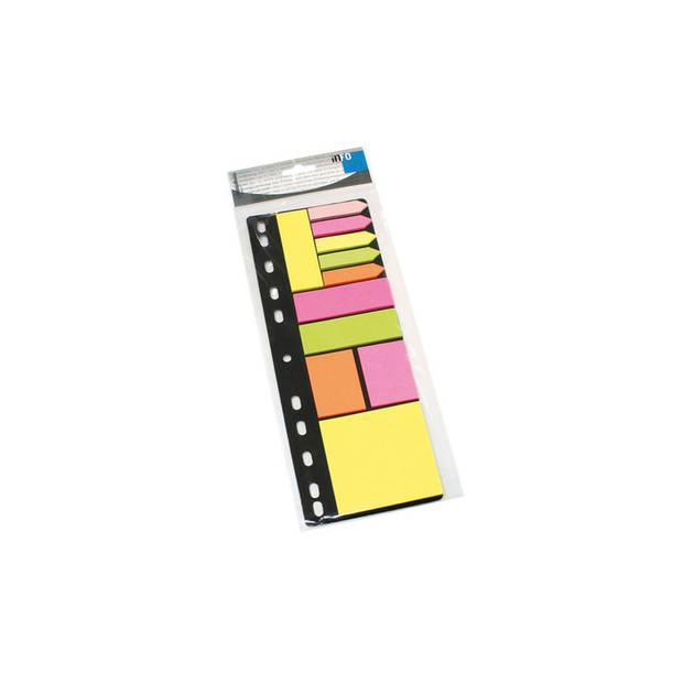 Info Sticky Notes 3 kleuren diverse formaten