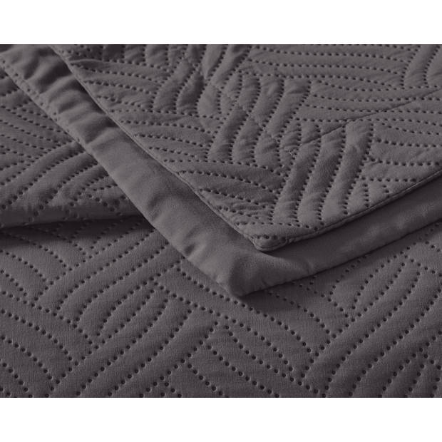 Sleeptime Wave bedsprei - 260x250 cm - antraciet